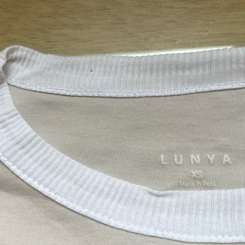 Lunya 100% Organic Cotton Long sleeved Top Sz X-Small - Picture 6 of 13